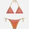 MC2 Saint Barth Raschel Knit Classic Bikini Seline Elea With Wave Pattern -MC2 Saint Barth Shop UID ELEA001X0039 WOMAN BOTTOMBIKINI ORANGEMC2MC2 MC2 4 7
