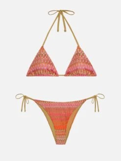 MC2 Saint Barth Raschel Knit Classic Bikini Seline Elea With Wave Pattern