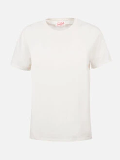 MC2 Saint Barth Woman Off-white Cotton Jersey Crewneck T-shirt Emilie -MC2 Saint Barth Shop UID EMI000102340F WOMAN T SHIRT WHITE FIORUCCI 01 f8a9d1ec ad28 4710 a5c0 03450de756eb