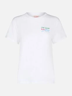 MC2 Saint Barth Woman Cotton Jersey Crewneck T-shirt Emilie With Stai Calma Lo Dici Al Mare Embroidery 11 MC2 Saint Barth Woman Cotton Jersey Crewneck T-shirt Emilie With Stai Calma Lo Dici Al Mare Embroidery -MC2 Saint Barth Shop UID EMI000103053F WOMAN T SHIRT WHITE 4