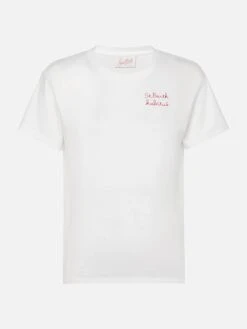 MC2 Saint Barth Emilie Cotton T-shirt With St. Barth Habituè Embroidery 9 MC2 Saint Barth Emilie Cotton T-shirt With St. Barth Habituè Embroidery -MC2 Saint Barth Shop UID EMI000103714H WOMAN T SHIRT WHITE EMBROIDERY MC2 20250626080012 4