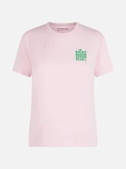 MC2 Saint Barth Pink Cotton T-shirt With St Barth Tennis Team Print -MC2 Saint Barth Shop UID EMI000104545F WOMAN T SHIRT PINK 20240718163500 1