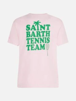 MC2 Saint Barth Pink Cotton T-shirt With St Barth Tennis Team Print -MC2 Saint Barth Shop UID EMI000104545F WOMAN T SHIRT PINK 20240718163500 2