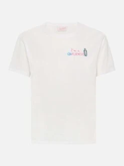 MC2 Saint Barth Emilie Cotton T-shirt With GIN-fluencer Embroidery 9 MC2 Saint Barth Emilie Cotton T-shirt With GIN-fluencer Embroidery -MC2 Saint Barth Shop UID EMI000106010H WOMAN T SHIRT WHITE 0 0 20250320123502 4