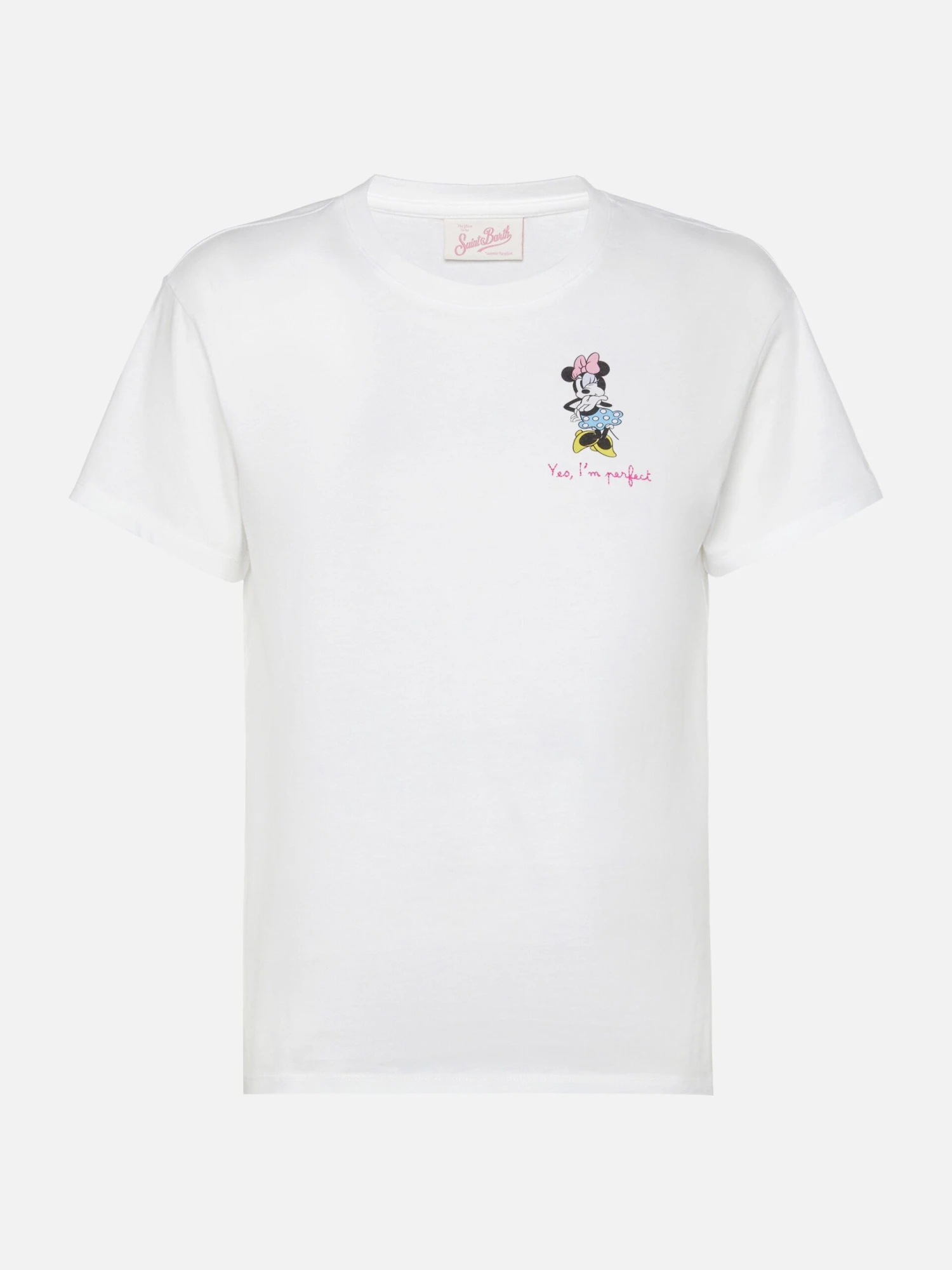 MC2 Saint Barth Emilie Cotton T-shirt With Minnie Yes, I'm Perfect Embroidery | DISNEY© SPECIAL EDITION 6 MC2 Saint Barth Emilie Cotton T-shirt With Minnie Yes, I'm Perfect Embroidery | DISNEY© SPECIAL EDITION - Image 4