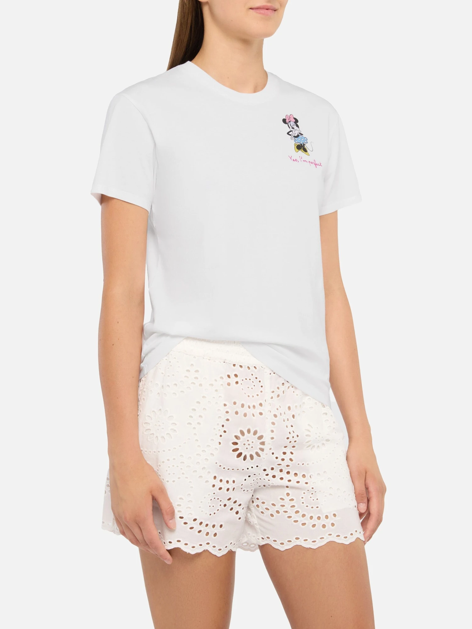 MC2 Saint Barth Emilie Cotton T-shirt With Minnie Yes, I'm Perfect Embroidery | DISNEY© SPECIAL EDITION 4 MC2 Saint Barth Emilie Cotton T-shirt With Minnie Yes, I'm Perfect Embroidery | DISNEY© SPECIAL EDITION - Image 2