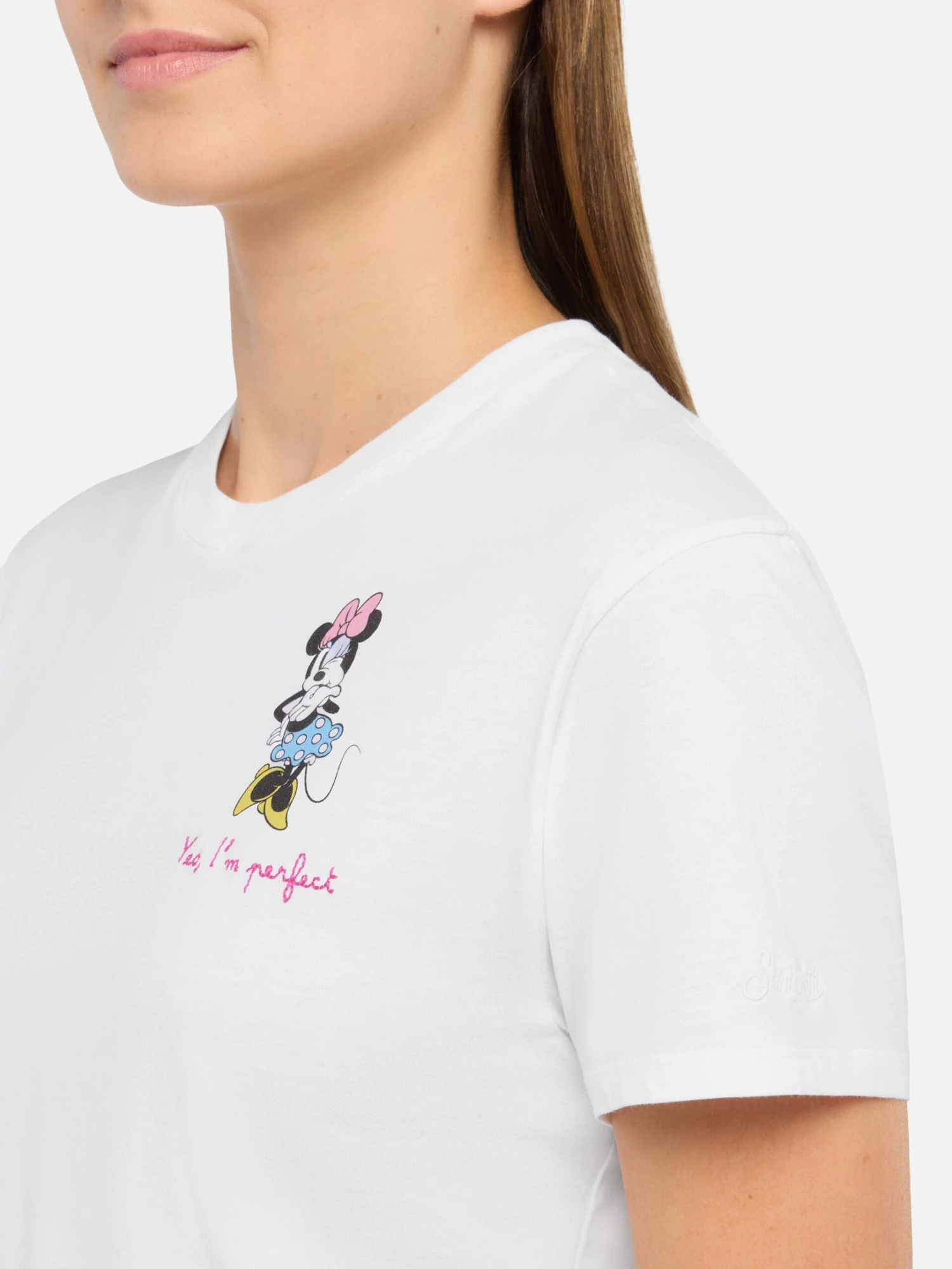 MC2 Saint Barth Emilie Cotton T-shirt With Minnie Yes, I'm Perfect Embroidery | DISNEY© SPECIAL EDITION 3 MC2 Saint Barth Emilie Cotton T-shirt With Minnie Yes, I'm Perfect Embroidery | DISNEY© SPECIAL EDITION