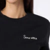 MC2 Saint Barth Woman Black Cotton Jersey Crewneck T-shirt Emilie With Sono Nera Embroidery -MC2 Saint Barth Shop UID EMI000109853F WOMAN T SHIRT BLACK 20240903133402 1