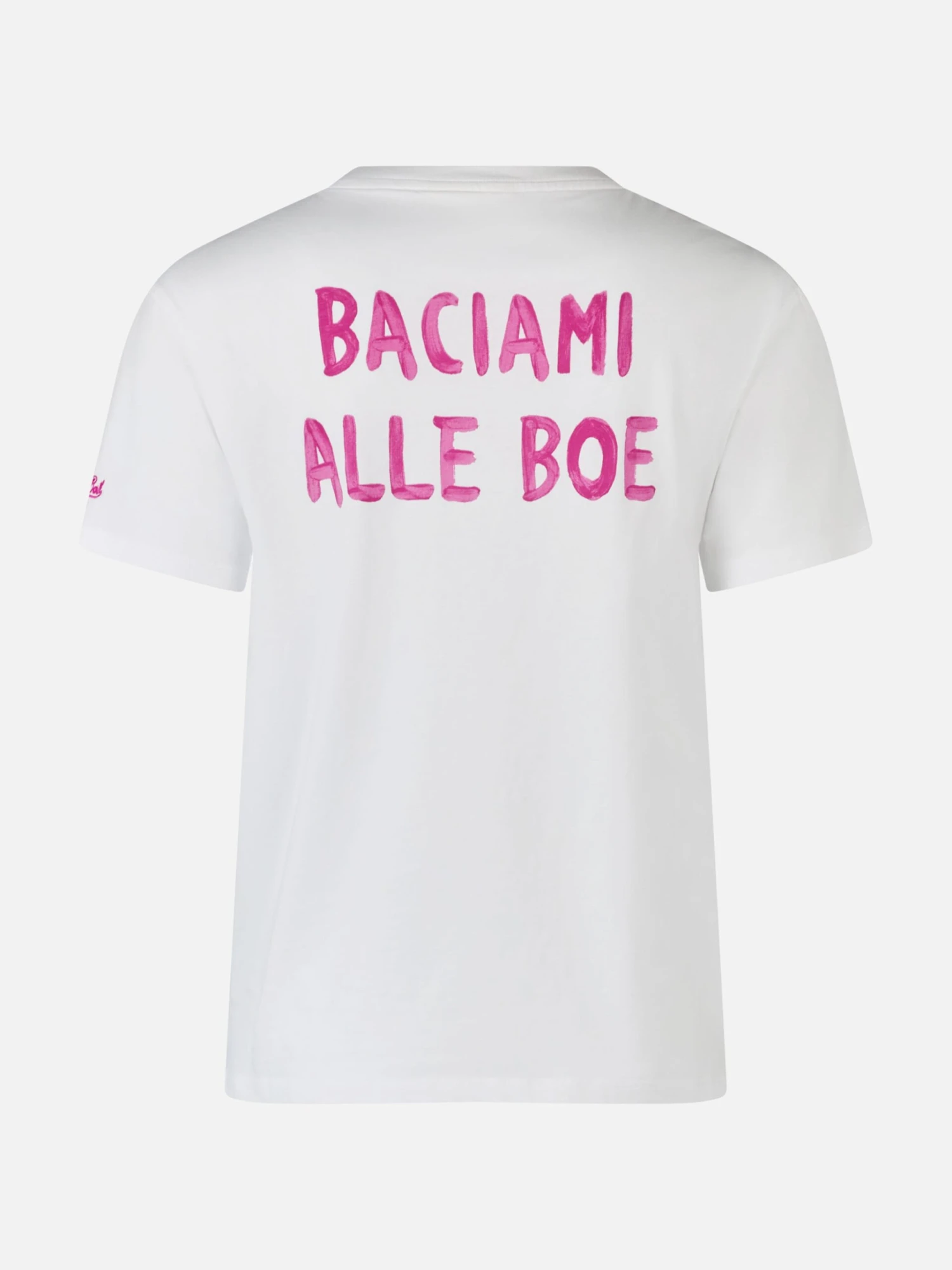 MC2 Saint Barth Woman Cotton Jersey Crewneck T-shirt Emilie With Baciami Alle Boe Print | ALLE BOE SPECIAL EDITION 7 MC2 Saint Barth Woman Cotton Jersey Crewneck T-shirt Emilie With Baciami Alle Boe Print | ALLE BOE SPECIAL EDITION - Image 5