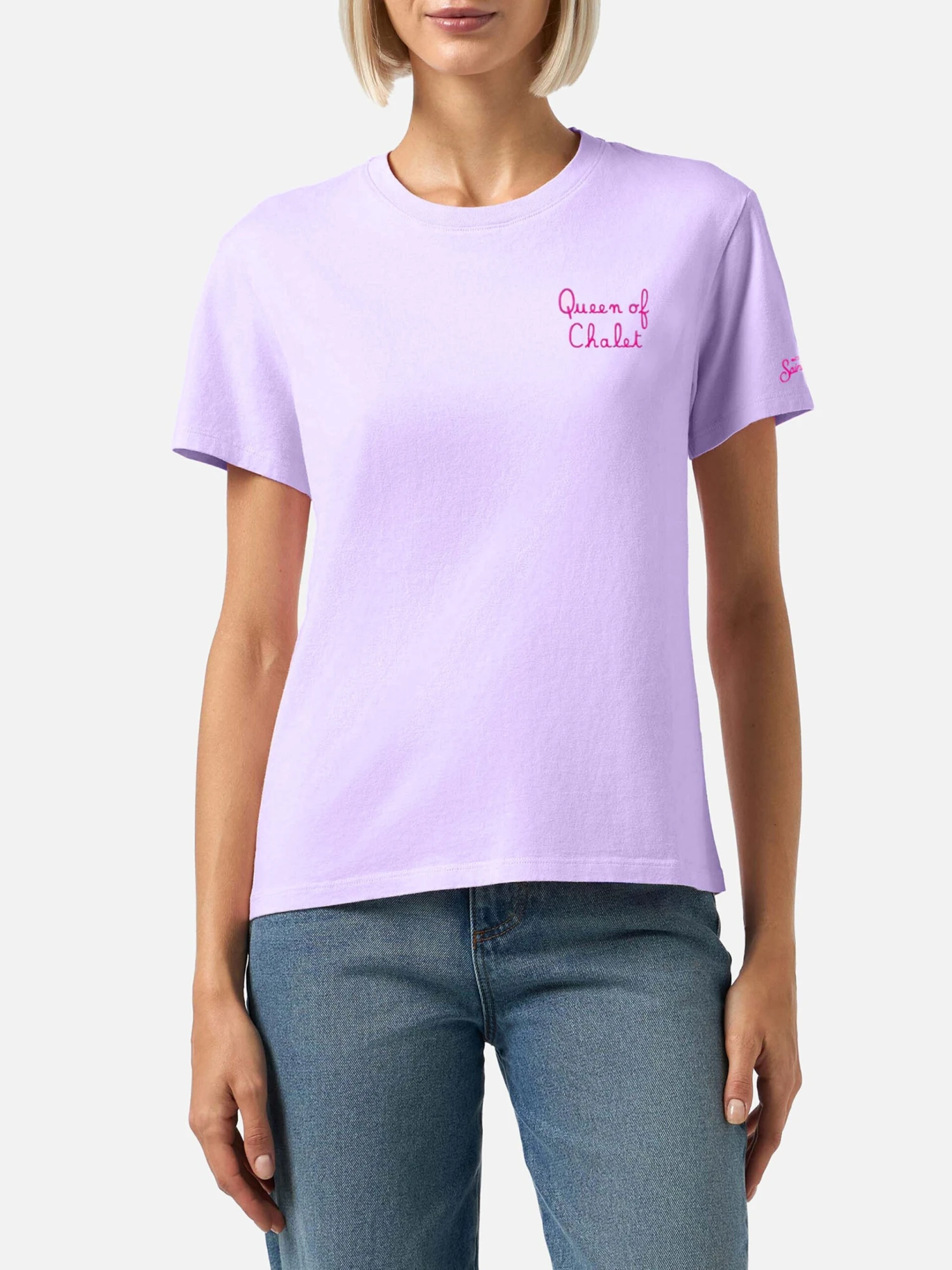 MC2 Saint Barth Winter Cotton T-shirt Emilie With Queen Of Chalet Embroidery 4 MC2 Saint Barth Winter Cotton T-shirt Emilie With Queen Of Chalet Embroidery - Image 2