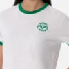 MC2 Saint Barth Woman Cotton Jersey Crewneck T-shirt Emilie With Terry Details -MC2 Saint Barth Shop UID EMI000304779F WOMAN T SHIRT GREEN 02
