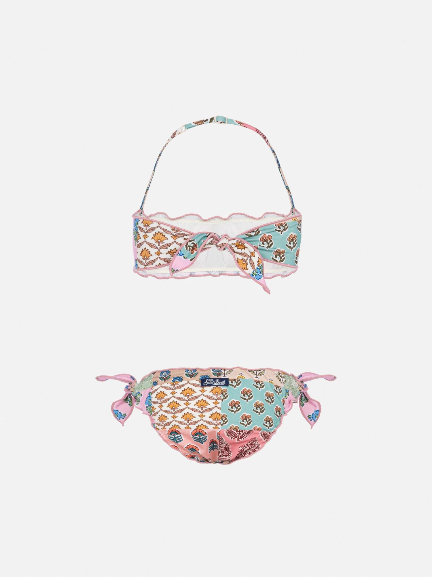 MC2 Saint Barth Emy Classic Bandeau Bikini With Flower Patch Print 4 MC2 Saint Barth Emy Classic Bandeau Bikini With Flower Patch Print - Image 2