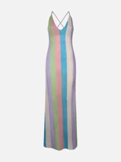 MC2 Saint Barth Woman Raschel Knit Striped Slip Dress Eydis -MC2 Saint Barth Shop UID EYDI00101851F WOMAN DRESS PINK 20240530102434 1