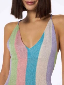 MC2 Saint Barth Woman Raschel Knit Striped Slip Dress Eydis -MC2 Saint Barth Shop UID EYDI00101851F WOMAN DRESS PINK 20240627153500 4