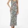 MC2 Saint Barth Woman Satin Zebra Slip Dress Eydis 2 MC2 Saint Barth Woman Satin Zebra Slip Dress Eydis -MC2 Saint Barth Shop UID EYDI00105584F WOMAN DRESS WHITE 2