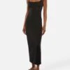 MC2 Saint Barth Evy Long Fitted Black Slip Dress 2 MC2 Saint Barth Evy Long Fitted Black Slip Dress -MC2 Saint Barth Shop UID EYV000100073H WOMAN DRESS BLACK PLAIN.COLOR MC2 1