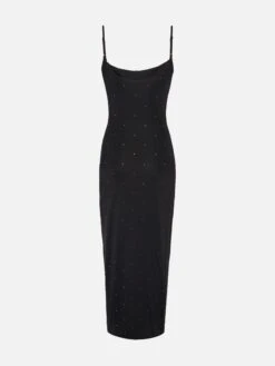 MC2 Saint Barth Evy Long Fitted Black Slip Dress -MC2 Saint Barth Shop UID EYV000100073H WOMAN DRESS BLACK PLAIN.COLOR MC2 6