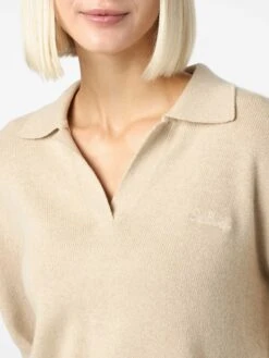 MC2 Saint Barth Woman Beige Cashmere Blend Sweater Eze With Polo Collar 8 MC2 Saint Barth Woman Beige Cashmere Blend Sweater Eze With Polo Collar -MC2 Saint Barth Shop UID EZE000100045G WOMAN KNITWEAR BROWN 20241023093500 4