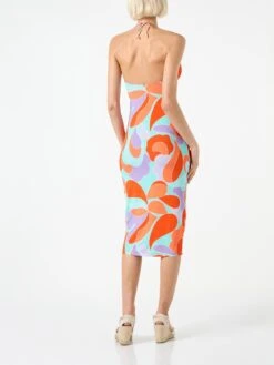 MC2 Saint Barth Longuette Cutout Wave Printed Dress Farah -MC2 Saint Barth Shop UID FARA00103962D Longuette cutout dress Farah 1
