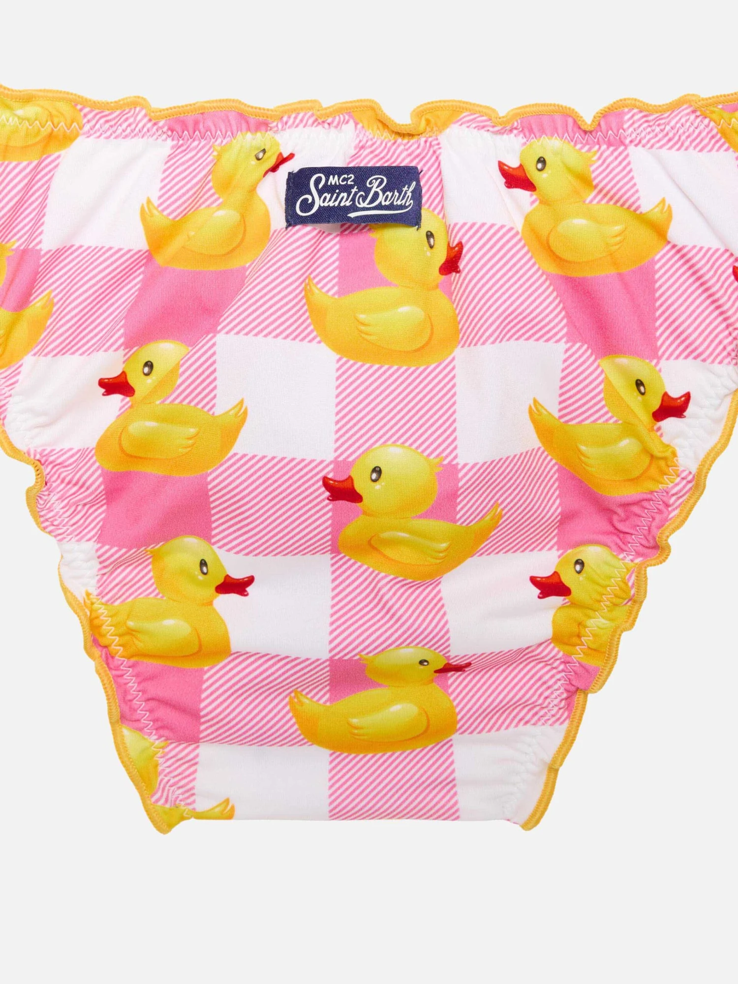 Pink Vichy And Ducky Bikini For Girls 5 Pink Vichy And Ducky Bikini For Girls - Image 3