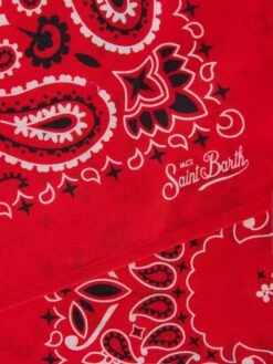 MC2 Saint Barth Cotton Foulard With Red Bandanna Print -MC2 Saint Barth Shop UID FOD000104710D ACCESSORY FOULARD RED BANDANA MC2 20250806160004 3