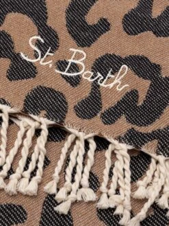 MC2 Saint Barth Foutas Cotton Beach Towel With Animalier Jacquard -MC2 Saint Barth Shop UID FOUT00902060H ACCESSORY TOWEL BEIGE 20250319103500 03