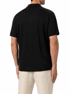 MC2 Saint Barth Black Linen Buttonless Polo Shirt Fraser 7 MC2 Saint Barth Black Linen Buttonless Polo Shirt Fraser -MC2 Saint Barth Shop UID FRS000100022H MAN POLOSHIRT BLACK 02copia
