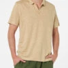 MC2 Saint Barth Beige Linen Buttonless Polo Shirt Fraser 2 MC2 Saint Barth Beige Linen Buttonless Polo Shirt Fraser -MC2 Saint Barth Shop UID FRS000100023F MAN POLOSHIRT WHITE 2