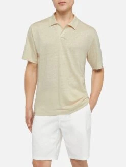 MC2 Saint Barth Off-white Linen Buttonless Polo Shirt Fraser