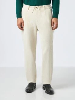 MC2 Saint Barth Man Off-white Corduroy Pants Fuji