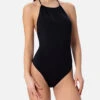 MC2 Saint Barth Woman Black Halter Neck One Piece Swimsuit 2 MC2 Saint Barth Woman Black Halter Neck One Piece Swimsuit -MC2 Saint Barth Shop UID GAB000100816F WOMAN ONE PIECE BLACK SOLID COLOR 01