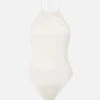 MC2 Saint Barth Woman Cream Halter Neck One Piece Swimsuit