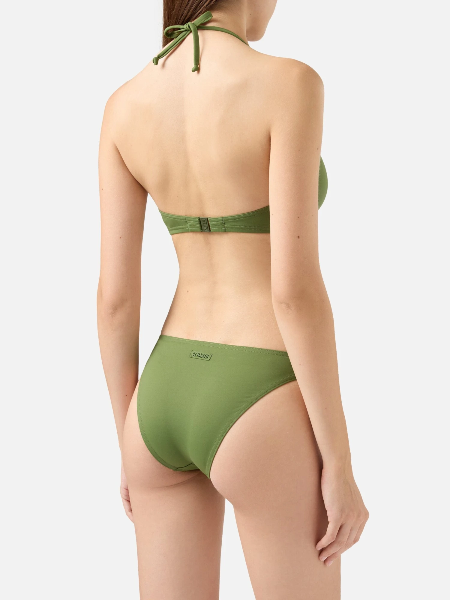 MC2 Saint Barth Maia High-waist Military Green Swim Briefs - Gaia Military Green Triangle Bralette Top 6 MC2 Saint Barth Maia High-waist Military Green Swim Briefs - Gaia Military Green Triangle Bralette Top - Image 4