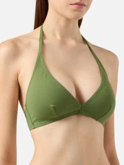MC2 Saint Barth Maia High-waist Military Green Swim Briefs - Gaia Military Green Triangle Bralette Top 9 MC2 Saint Barth Maia High-waist Military Green Swim Briefs - Gaia Military Green Triangle Bralette Top -MC2 Saint Barth Shop UID GAI000100019H WOMAN TOPBIKINI GREEN PLAIN.COLOR 9