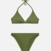 MC2 Saint Barth Maia High-waist Military Green Swim Briefs - Gaia Military Green Triangle Bralette Top -MC2 Saint Barth Shop UID GAI000100019H WOMAN TOPBIKINI GREEN PLAIN.COLOR UID MAIA00100019H WOMAN BOTTOMBIKINI GREEN PLAINCOLOR 0 1
