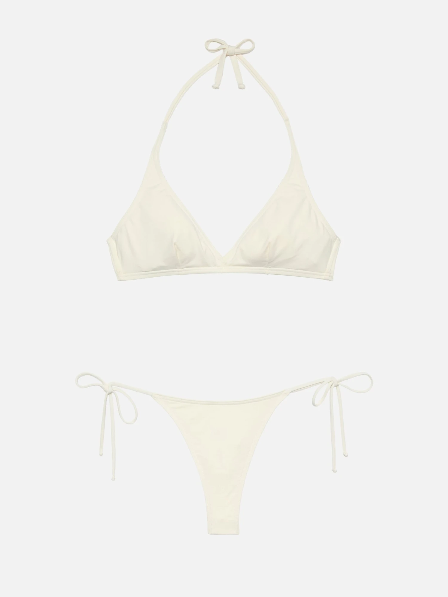 MC2 Saint Barth Norah Cream Cheeky Swim Briefs - Gaia Cream Triangle Bralette Top 3 MC2 Saint Barth Norah Cream Cheeky Swim Briefs - Gaia Cream Triangle Bralette Top