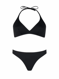 MC2 Saint Barth Maia High-waist Black Swim Briefs - Gaia Black Triangle Bralette Top