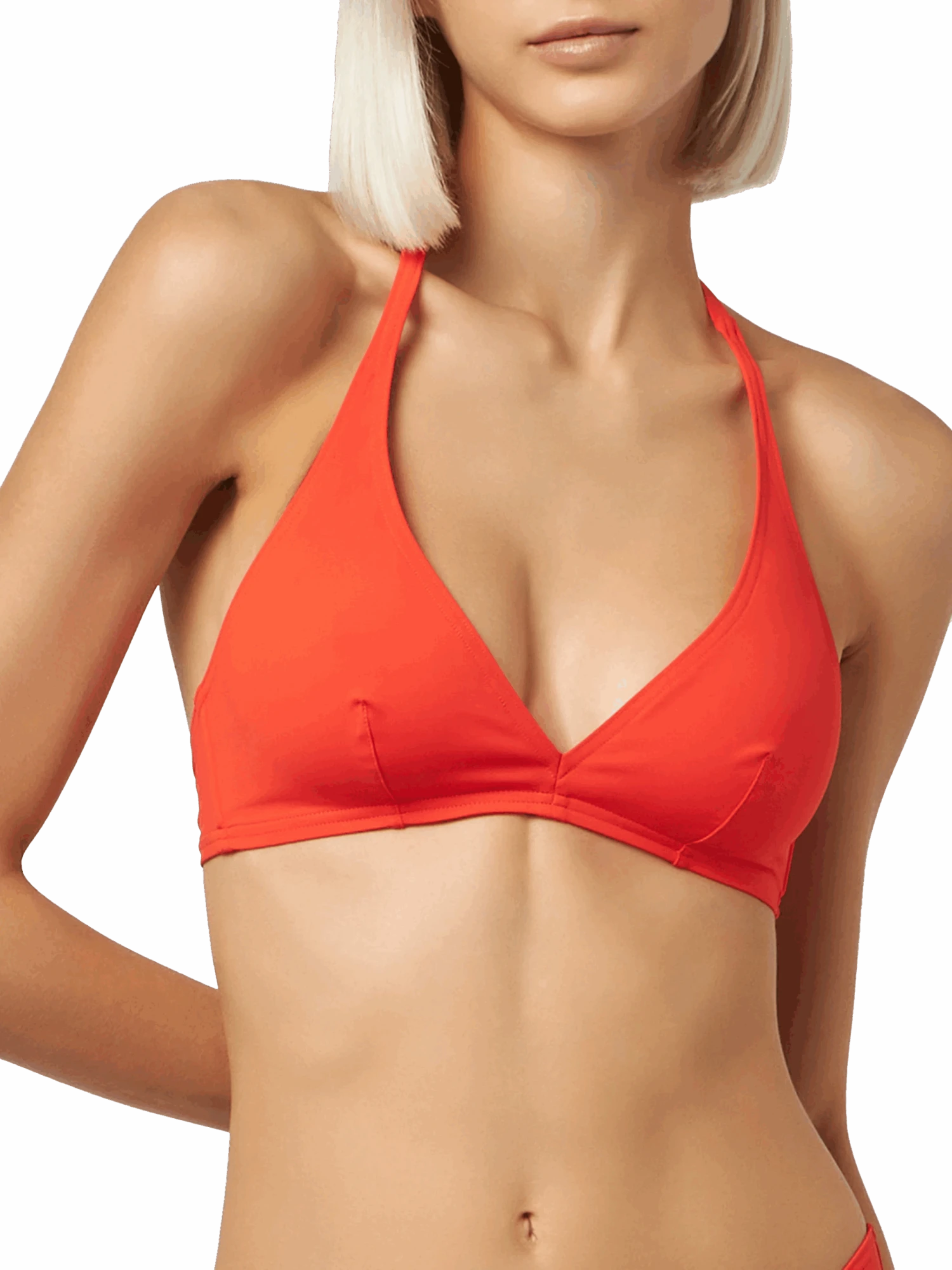 MC2 Saint Barth Woman Orange Triangle Bralette Bikini Gaia Maia 7 MC2 Saint Barth Woman Orange Triangle Bralette Bikini Gaia Maia - Image 5