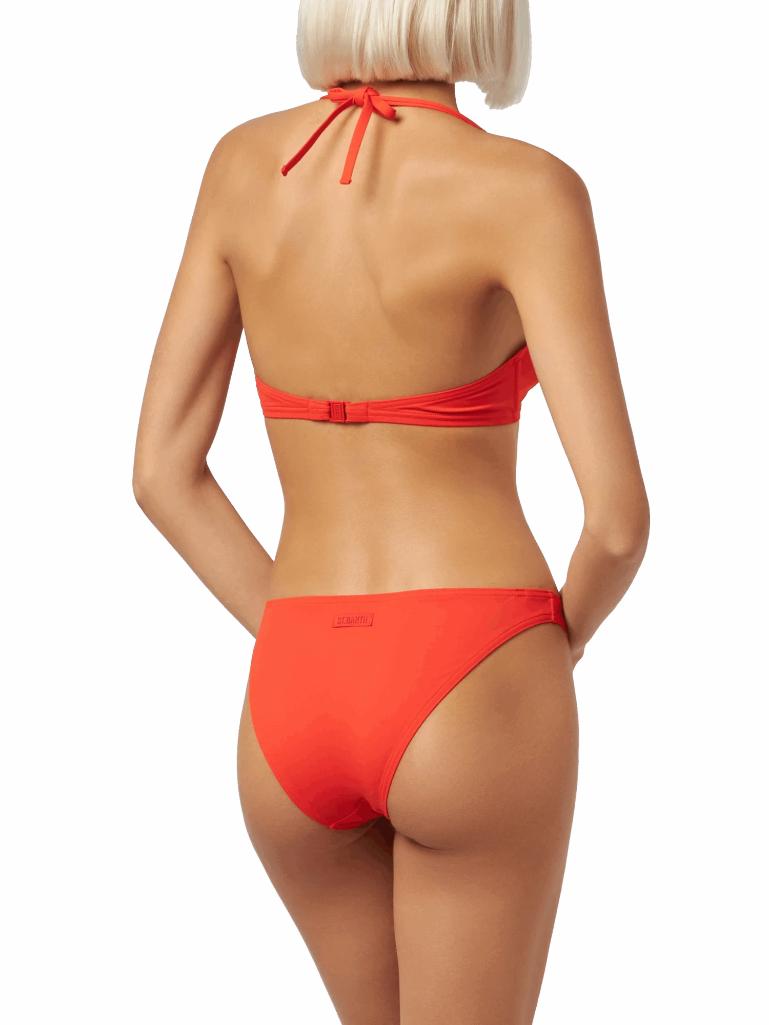 MC2 Saint Barth Woman Orange Triangle Bralette Bikini Gaia Maia 6 MC2 Saint Barth Woman Orange Triangle Bralette Bikini Gaia Maia - Image 4