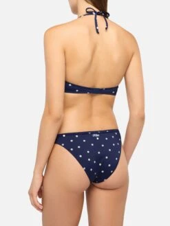 MC2 Saint Barth Fixed Triangle Bikini Gaia Maia With High-waist Swim Briefs And Polka Dots Print -MC2 Saint Barth Shop UID GAI000106631H WOMAN TOPBIKINI BLUE POLKADOTS MC2 3