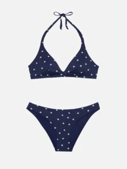 MC2 Saint Barth Fixed Triangle Bikini Gaia Maia With High-waist Swim Briefs And Polka Dots Print