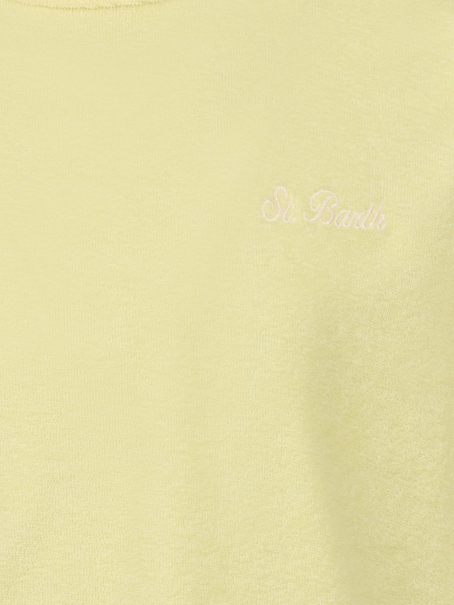 MC2 Saint Barth Boy Pale Yellow Terry T-shirt Gary With St. Barth Embroidery 5 MC2 Saint Barth Boy Pale Yellow Terry T-shirt Gary With St. Barth Embroidery - Image 3