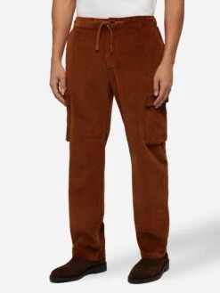 MC2 Saint Barth Camel Corduroy Cargo Pants Goldeck