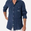 MC2 Saint Barth Man Linen Denim Delave Shirt Greg 1 MC2 Saint Barth Man Linen Denim Delave Shirt Greg -MC2 Saint Barth Shop UID GRG000100615F MAN SHIRT BLUE LINEN 01