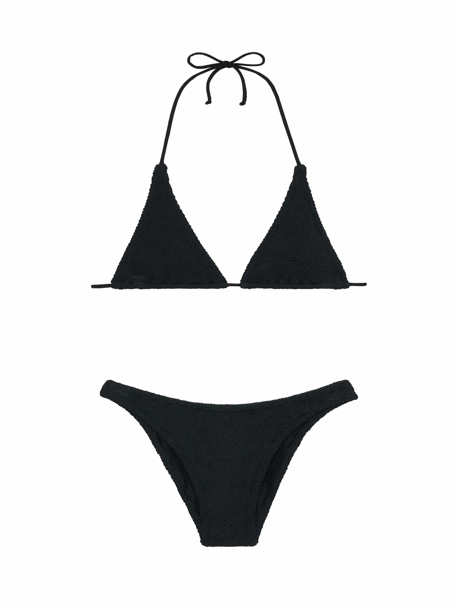 MC2 Saint Barth Woman Black Crinkle Triangle Bikini Guiana Elise 3 MC2 Saint Barth Woman Black Crinkle Triangle Bikini Guiana Elise
