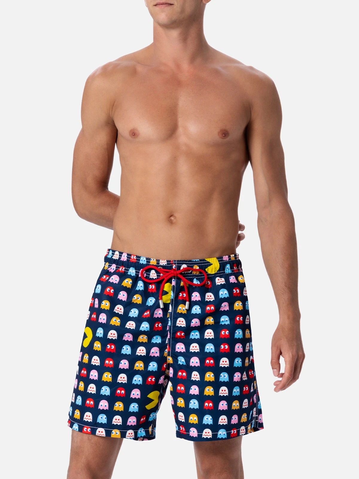 MC2 Saint Barth Mid-length Gustavia Swim-shorts With Pac-Man Print |PAC-MAN SPECIAL EDITION 5 MC2 Saint Barth Mid-length Gustavia Swim-shorts With Pac-Man Print |PAC-MAN SPECIAL EDITION - Image 3