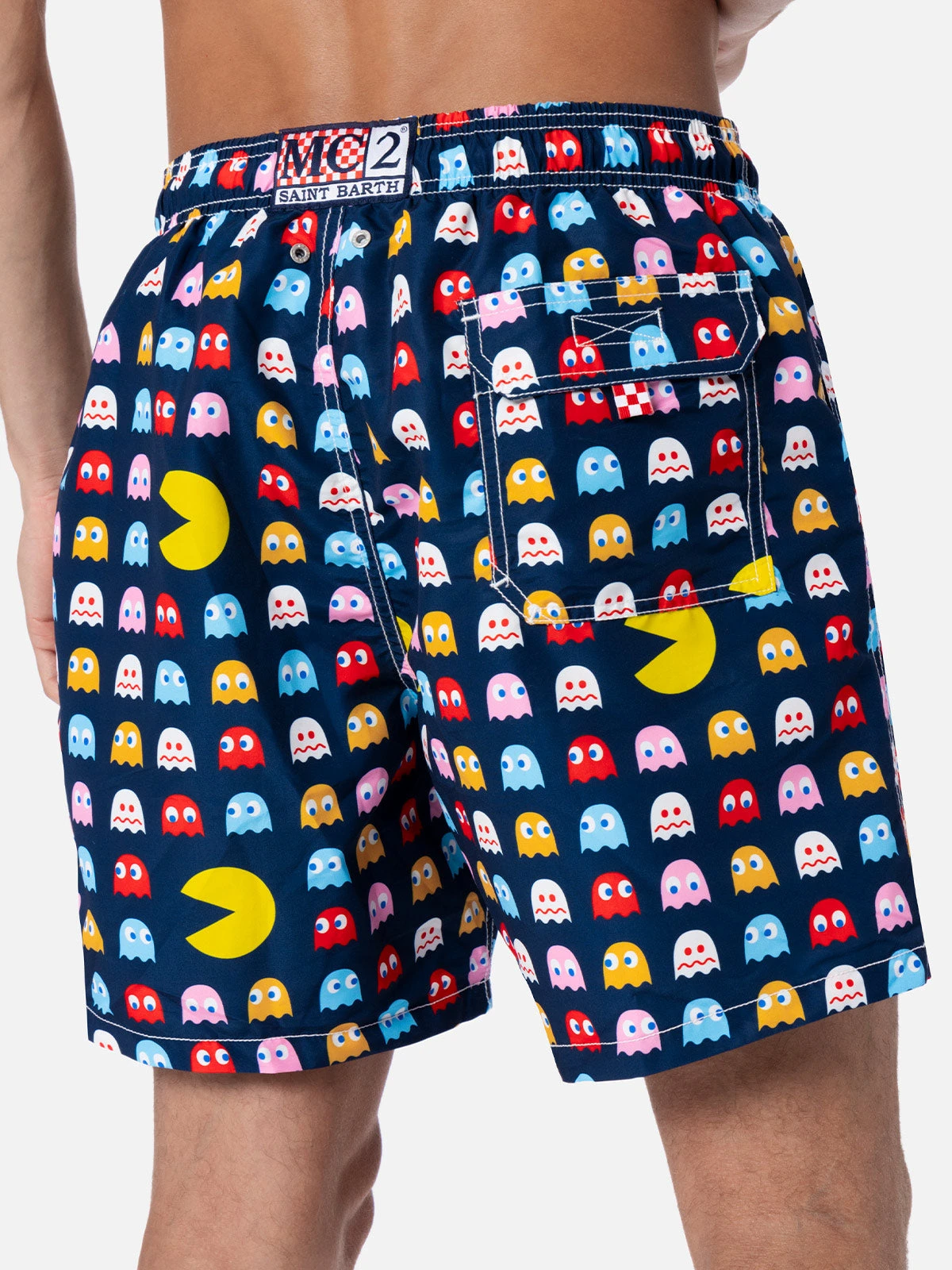 MC2 Saint Barth Mid-length Gustavia Swim-shorts With Pac-Man Print |PAC-MAN SPECIAL EDITION 6 MC2 Saint Barth Mid-length Gustavia Swim-shorts With Pac-Man Print |PAC-MAN SPECIAL EDITION - Image 4