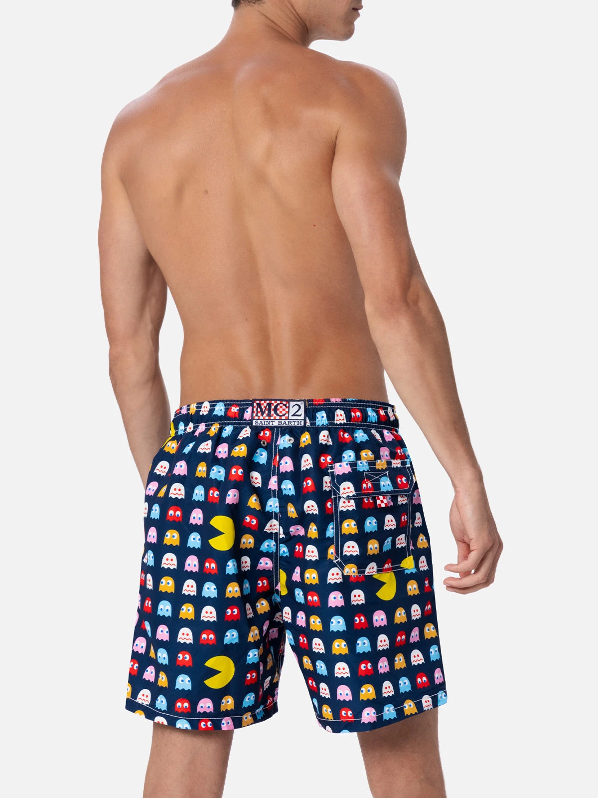 MC2 Saint Barth Mid-length Gustavia Swim-shorts With Pac-Man Print |PAC-MAN SPECIAL EDITION 7 MC2 Saint Barth Mid-length Gustavia Swim-shorts With Pac-Man Print |PAC-MAN SPECIAL EDITION - Image 5