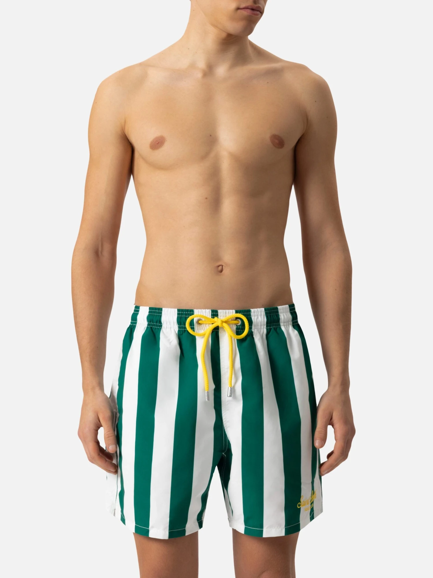 MC2 Saint Barth Mid-length Striped Gustavia Swim-shorts With St. Barth Embroidery 5 MC2 Saint Barth Mid-length Striped Gustavia Swim-shorts With St. Barth Embroidery - Image 3