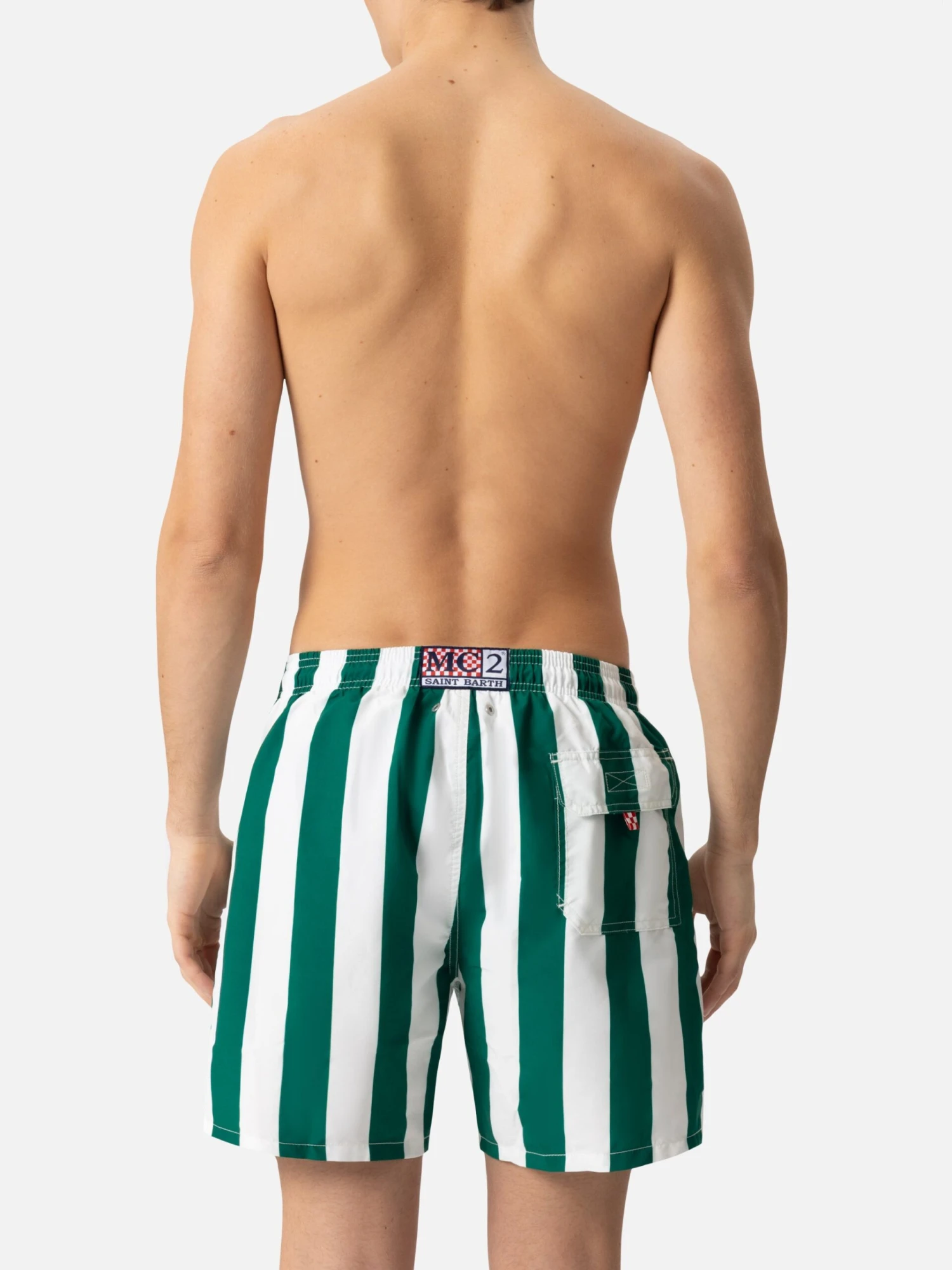 MC2 Saint Barth Mid-length Striped Gustavia Swim-shorts With St. Barth Embroidery 6 MC2 Saint Barth Mid-length Striped Gustavia Swim-shorts With St. Barth Embroidery - Image 4